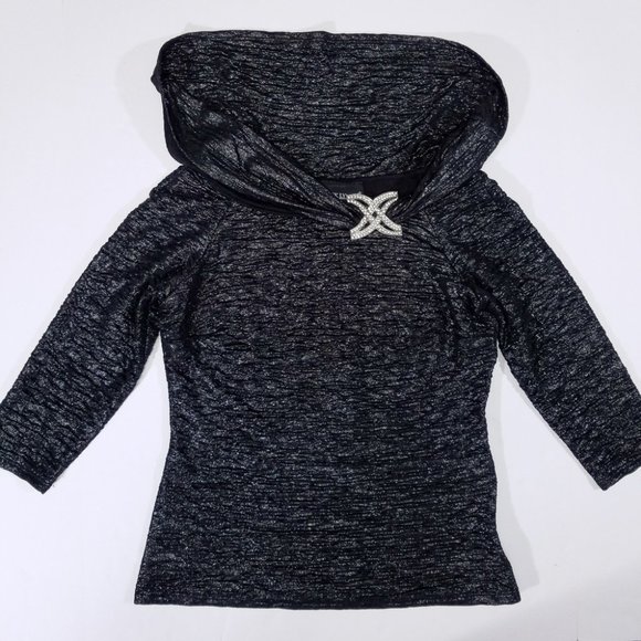 Frank Lyman 3/4-Sleeve Fancy & Cozy Shimmery Top - Picture 10 of 14